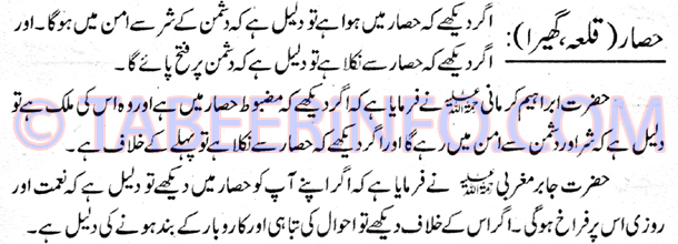 Khwab mein Qilla Dekhna