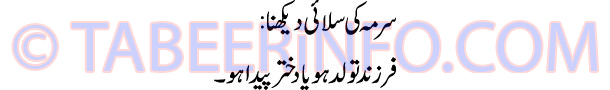 Khwab Main Surma Ki Salai Dekhna